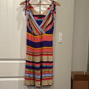 New York & Company Vibrant Striped Midi Dress